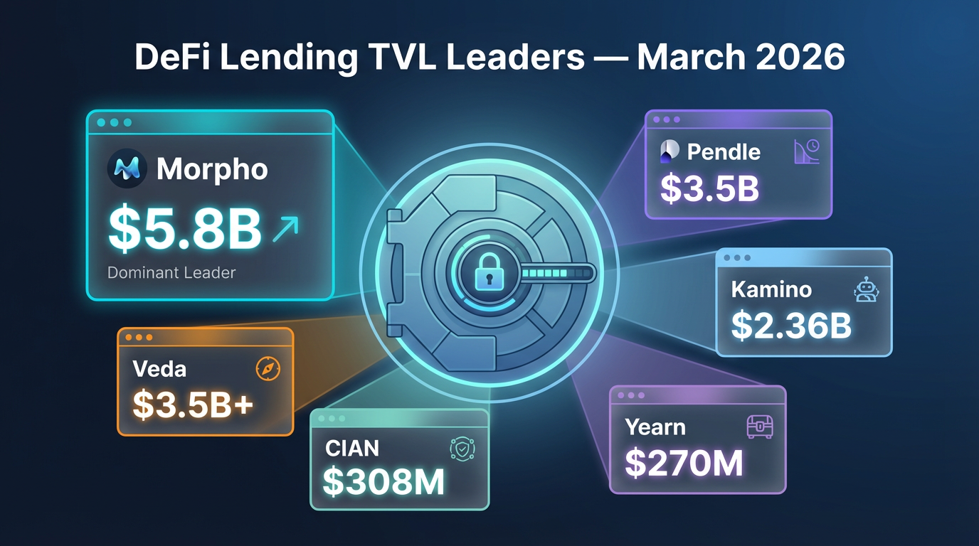 DeFi Lending TVL Leaders — March 2026